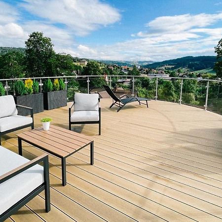 ラプカPenthouse Sloneczna Rapsodia - Blisko Parku Zdrojowego - Duzy Taras Na Dachu - Piekny Widok - Winda - Garazアパートメント エクステリア 写真